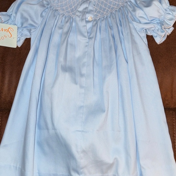 Blue Cross Smocked Dress - Picture 3 of 4
